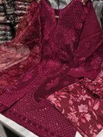 Premium Golden Embroidered 3 Piece Suit | Luxury Sequins Work Salwar Kameez for Women - Image 3
