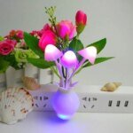 Lighting US Plug Flower Vase LED Mushroom Night Light mushroom light led mushroom light - Image 2