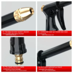 Adjustable High Pressure Washer Gun Patterns Car Wash Machine Garden Watering Hose Nozzle Sprinkler Universal Car Washing Kit - Image 2