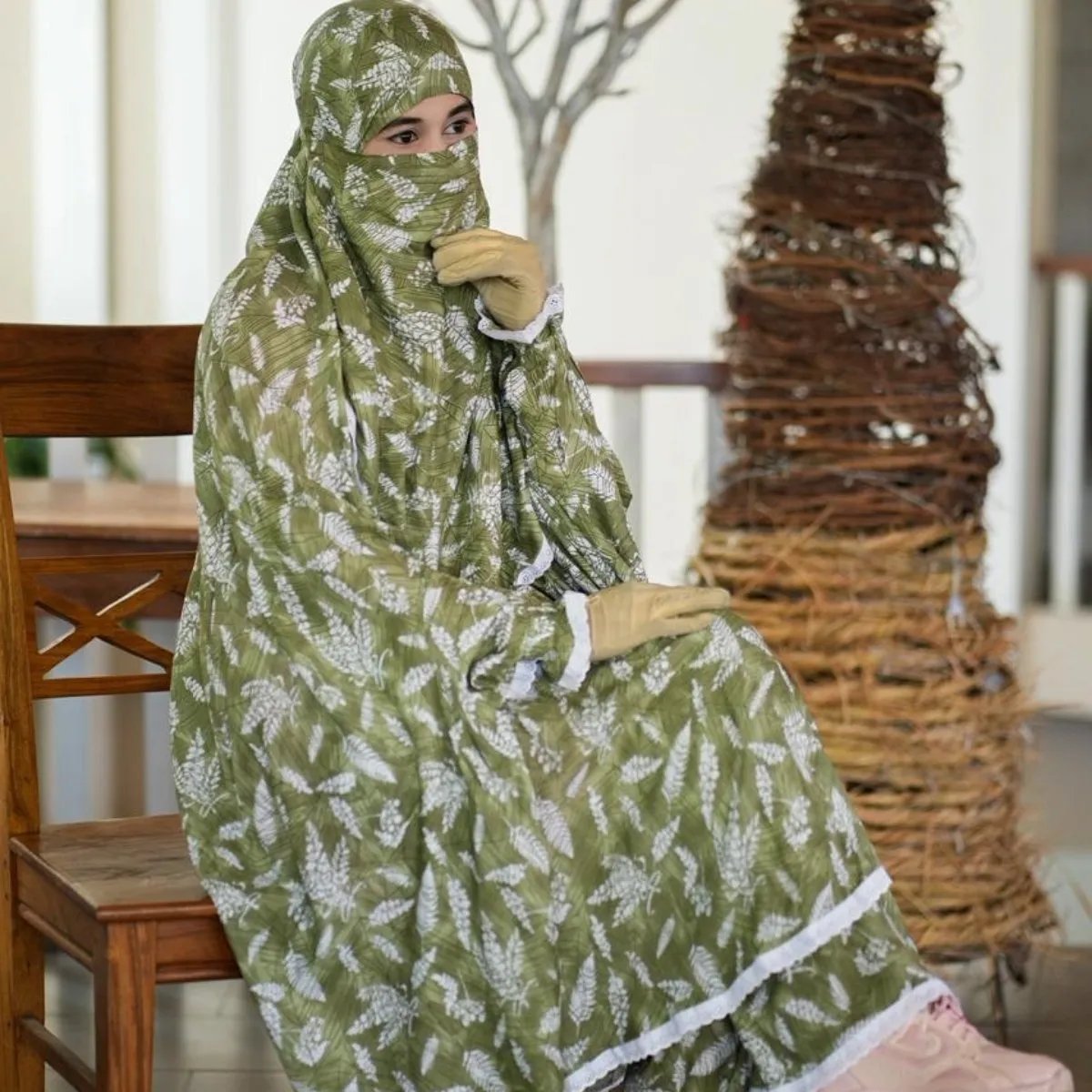 gfgWirS645gXed5Kh8kLo3oJv3WmKzumNUGNUO0K Elegant Palazzo long Khimar Set - Image 1