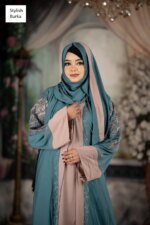 প্রিমিয়াম এমব্রয়ডারি বোরকা সেট See Green