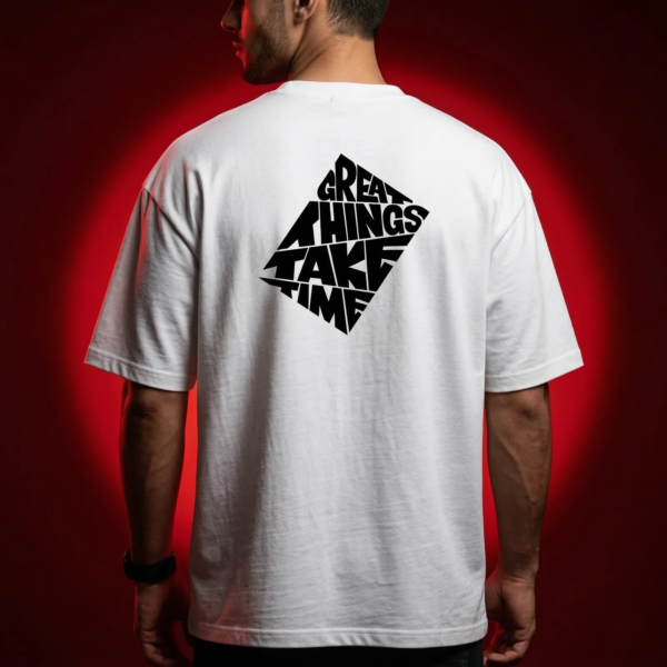 Men's Stylish Premium Drop Shoulder - White