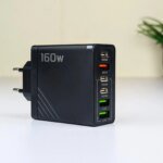 160W Super Fast Multi-Port GaN Charger with 6-in-1 Power Delivery & Type-C Cable - Image 2