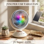 JYSUPER JY-2570 Rechargeable Fan with LED Light - Image 2