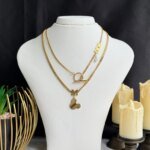 SS 18K Two-Layer Necklace for Women | Elegant Pearl Layered Necklace | Premium Fashion Jewelry