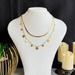 SS 18K Two-Layer Necklace for Women | Elegant Pearl Layered Necklace | Premium Fashion Jewelry