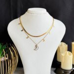 SS 18K Two-Layer Necklace for Women | Elegant Pearl Layered Necklace | Premium Fashion Jewelry