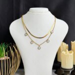 SS 18K Two-Layer Necklace for Women | Elegant Pearl Layered Necklace | Premium Fashion Jewelry