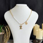 SS 18K Two-Layer Necklace for Women | Elegant Pearl Layered Necklace | Premium Fashion Jewelry