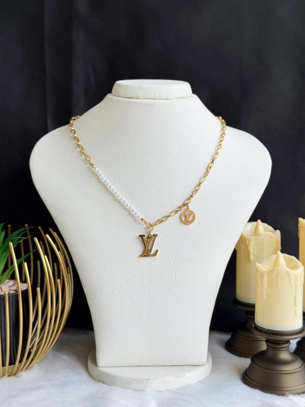 SS 18K Two-Layer Necklace for Women | Elegant Pearl Layered Necklace | Premium Fashion Jewelry