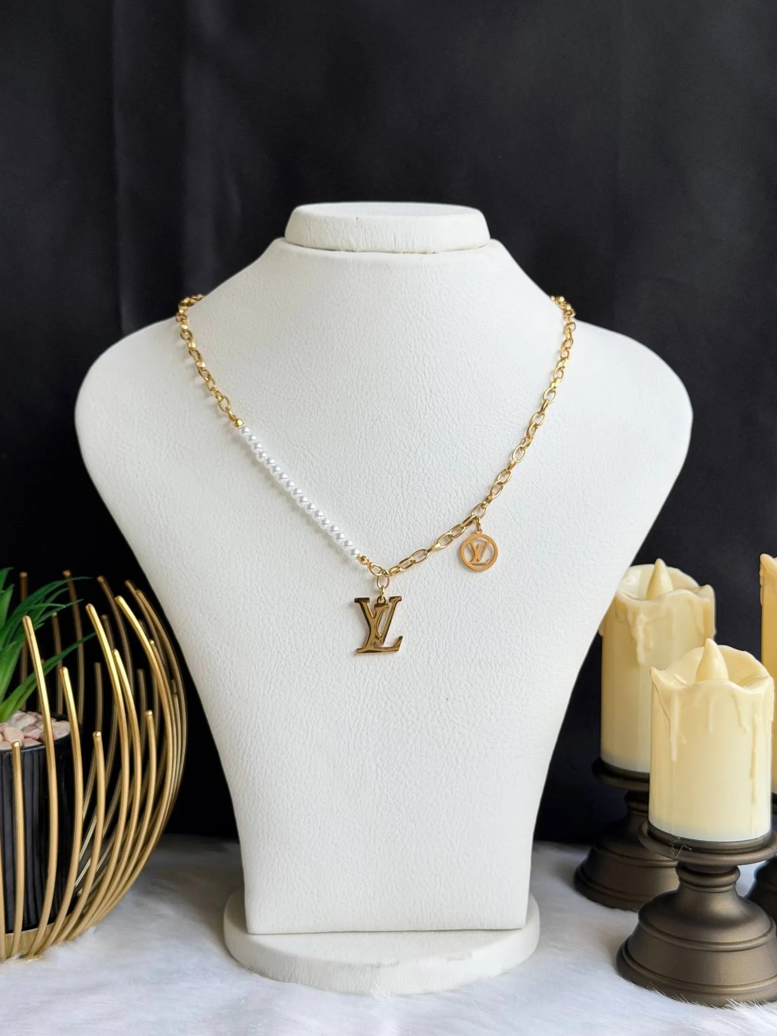 photo_6053356723105371032_w SS 18K Two-Layer Necklace for Women | Elegant Pearl Layered Necklace | Premium Fashion Jewelry - Image 1