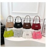 Women’s PU Leather Handbag | Trendy Bow Design Shoulder Bag | Stylish Ladies Fashion Purse