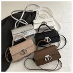 Women’s PU Leather Shoulder Bag | Stylish Silver Crossbody Handbag | Trendy Ladies Fashion Bag