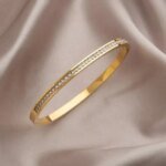 Full Stone Bracelet for Women | Premium Stainless Steel Golden Bracelet | Elegant Jewelry - Image 4