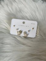 Earrings Set for Women | Elegant Floral Stud Earrings & Ear Cuff Set | Fashion Jewelry - Image 3