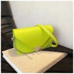 Women’s Envelope Shoulder Bag | Trendy PU Leather Crossbody Handbag | Neon, White & Pink Fashion Purse - Image 8