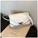 Women’s Envelope Shoulder Bag | Trendy PU Leather Crossbody Handbag | Neon, White & Pink Fashion Purse - Image 7