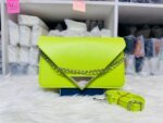 Women’s Envelope Shoulder Bag | Trendy PU Leather Crossbody Handbag | Neon, White & Pink Fashion Purse - Image 4