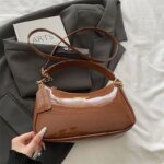 Women's Premium Patent Leather Shoulder Bag | Elegant Crossbody Handbag with Adjustable Strap | Stylish Ladies Purse - Image 3