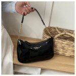Women's Premium Patent Leather Shoulder Bag | Elegant Crossbody Handbag with Adjustable Strap | Stylish Ladies Purse - Image 4