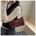 Women's Premium Patent Leather Shoulder Bag | Elegant Crossbody Handbag with Adjustable Strap | Stylish Ladies Purse - Image 4