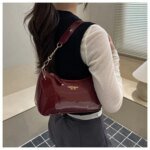 Women's Premium Patent Leather Shoulder Bag | Elegant Crossbody Handbag with Adjustable Strap | Stylish Ladies Purse - Image 5