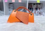 Women’s PU Leather Shoulder Bag | Trendy Crocodile Texture Crossbody Handbag | Orange & Pink Fashion Bag - Image 7