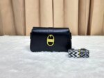 Women's Premium Leather Crossbody Bag | Elegant Shoulder Handbag with Gold Buckle | Fashion Ladies Sling Purse