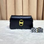 Women's Premium Leather Crossbody Bag | Elegant Shoulder Handbag with Gold Buckle | Fashion Ladies Sling Purse