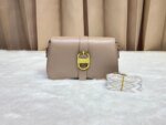 Women's Premium Leather Crossbody Bag | Elegant Shoulder Handbag with Gold Buckle | Fashion Ladies Sling Purse