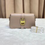 Women's Premium Leather Crossbody Bag | Elegant Shoulder Handbag with Gold Buckle | Fashion Ladies Sling Purse