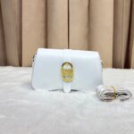 Women's Premium Leather Crossbody Bag | Elegant Shoulder Handbag with Gold Buckle | Fashion Ladies Sling Purse