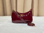 Women's Premium Patent Leather Shoulder Bag | Elegant Crossbody Handbag with Adjustable Strap | Stylish Ladies Purse