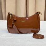 Women's Premium Patent Leather Shoulder Bag | Elegant Crossbody Handbag with Adjustable Strap | Stylish Ladies Purse
