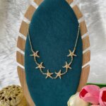SS 18K Sea Theme Necklace for Women | Shell & Starfish Pendant | Trendy Golden Fashion Jewelry
