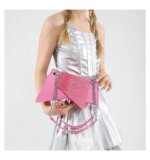 Women’s PU Leather Shoulder Bag | Trendy Crocodile Texture Crossbody Handbag | Orange & Pink Fashion Bag - Image 5
