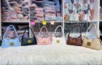 Women’s PU Leather Shoulder Bag | Trendy Mini Hobo Handbag | Sky Blue, Pink & White Ladies Fashion Bag - Image 2