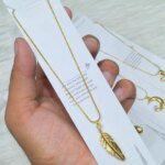 SS Stone Necklace for Women | Stainless Steel Bow & Heart Pendant Necklace | Elegant Gold-Tone Fashion Jewelry