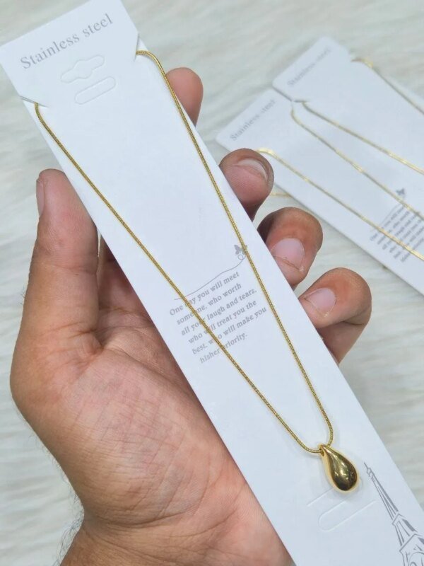 SS Stone Necklace for Women | Stainless Steel Bow & Heart Pendant Necklace | Elegant Gold-Tone Fashion Jewelry