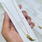 SS Stone Necklace for Women | Stainless Steel Bow & Heart Pendant Necklace | Elegant Gold-Tone Fashion Jewelry