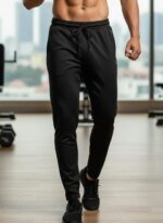 2 pcs combo Mens Trousers High Elastic Long Pants - Image 4