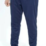 Mens Trousers High Elastic Long Pants (Blue)