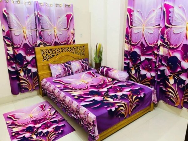 7/8 Water Proof Premium 3D Design Bed Sheet