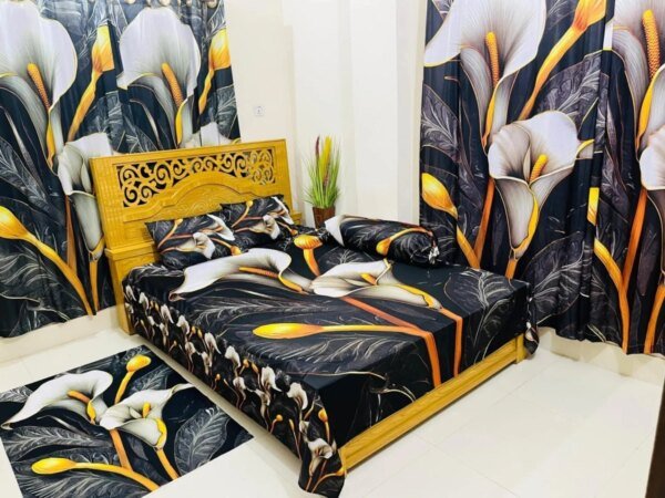 7/8 Water Proof Premium 3D Design Bed Sheet