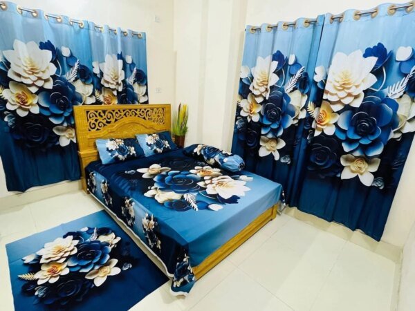 7/8 Water Proof Premium 3D Design Bed Sheet