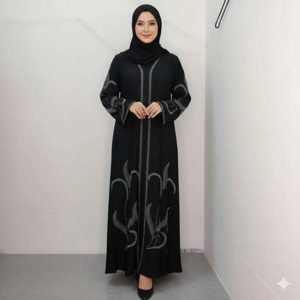 প্রিমিয়াম স্টোন বোরকা ( black )