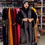 প্রিমিয়াম স্টোন বোরকা Black