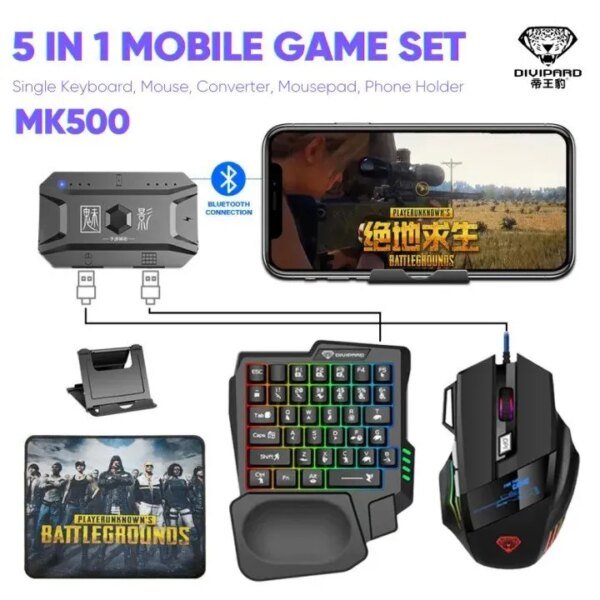 MK500 5-in-1 Mobile Game Combo Pack