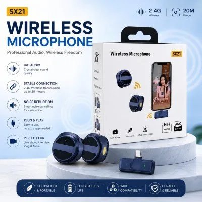 thumbnail_1780767322_2807 Type c + iphone port SX21 Wireless Microphone - Image 1